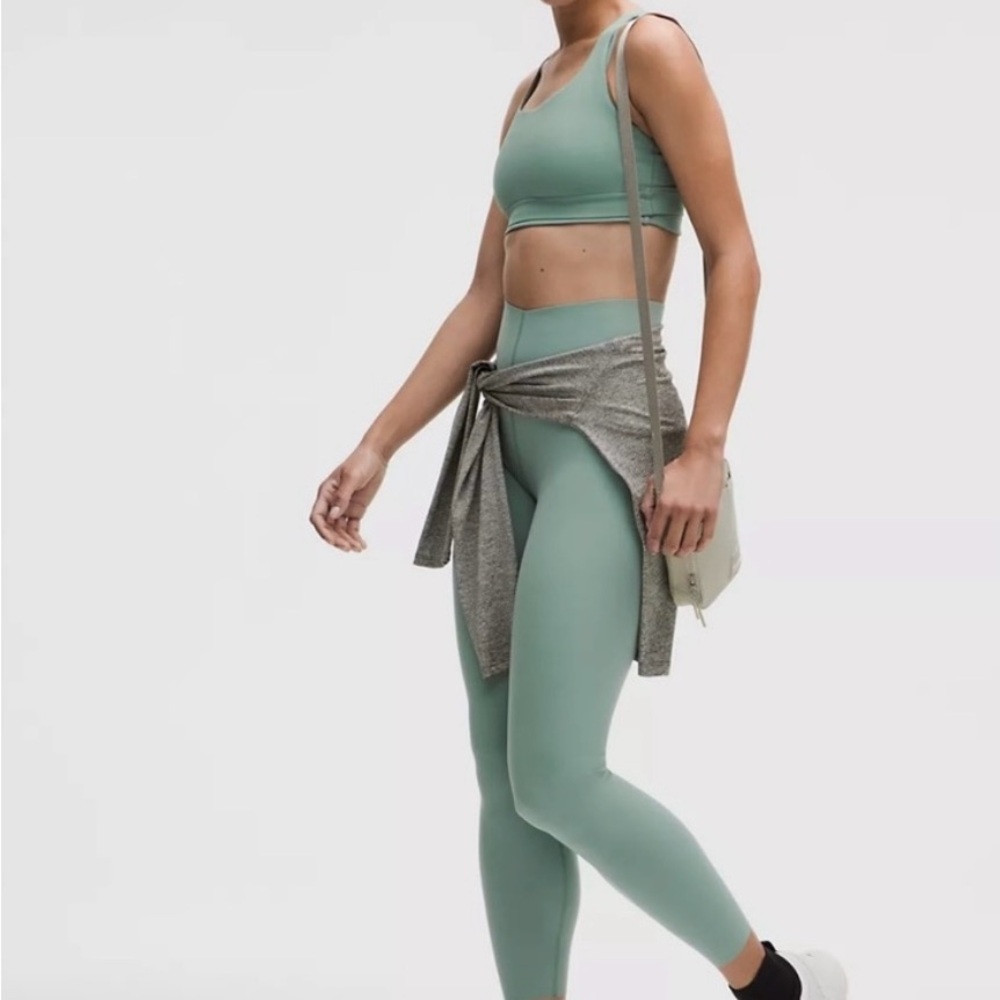 Lululemon Athletica Glow Up Crater Blue High-Waisted Leggings Seamless Fit - Picture 5 of 5